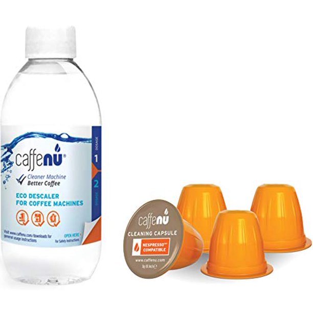 Cleaning Descaling Kit Compatible With Nespresso Originaline Machines 4 Cleaning Capsules 1 Bottle Of Descaling Solution Removes Limescale Cleans Pod Area 3 Month Supply Walmart Com Walmart Com