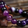 thumbnail image 3 of BFGFGO Purple Agate Stone Bead Bracelet, 10mm, 8 Inches, Spiritual Chakra Energy Bracelet for Men and Women, 3 of 8