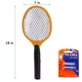 thumbnail image 3 of Gustave Electric Racket Fly Swatter Mosquito Bug Zapper Wasp Insect Killer Outdoor/Indoor Pest Control with 2 AA Batteries, Yellow, 3 of 9