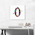 thumbnail image 2 of ARTCANVAS Flower Plant Butterfly Alphabet Number 0 Zero Numeral Canvas Art Print - Size: 18" x 18" (0.75" Deep), 2 of 9
