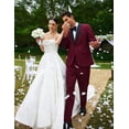 thumbnail image 4 of COOFANDY Wedding Outfit for Men 2 Piece Mens Suit Slim Fit Tuxedo with Shawl Lapel for Grooms, 4 of 6