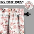 thumbnail image 4 of Rustic Vintage Curtains 24 Inch Short - 3 Panel Wildflower Farmhouse Set with Bohemian Floral Design, Rod Pocket Kitchen, 4 of 4