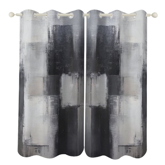 Abstract Grunge Art 2 Panels Blackout Curtains for Bedroom Living Room Drapes Kitchen Room Window Curtain Grommet