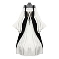 thumbnail image 2 of YABCSAZ Vintage Embroidered Renaissance Gothic Dress for Women , Plus Size Medieval Dress, Renaissance Princess Costume Lace Cocktail Dresses Masquerade Gown Prom Dress Floor Length Dress Maxi Dress, 2 of 3