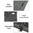 thumbnail image 5 of Little Donkey Andy Women's Lightweight Stand Collar Jacket Water Resistant Windbreaker Fleece Lined Warm Coat Iron Grey S, 5 of 9