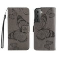 thumbnail image 2 of TECH CIRCLE Galaxy S22 Wallet Case,Butterfly Embossed PU Leather Flip case Cover Stand Feature with Wrist Strap and Card Holder Protective Phone Case for Samsung Galaxy S22 6.1" 2022, Gray, 2 of 11