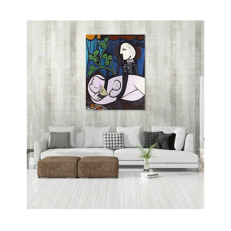 DECORARTS - Nude, Green Leaves and Bust by Pablo Picasso, Oversize Canvas  Wall Art Giclee Prints on Acid Free Cotton Canvas for Home Decor W 32 x H  40 