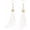 White, variant on Boho Leather Layered Tassel Earrings for Women Lightweight Leather Fringe Dangle Earrings Handmade Bohemian Summer Beach Western Drop Earrings for Women?ER1306-White?