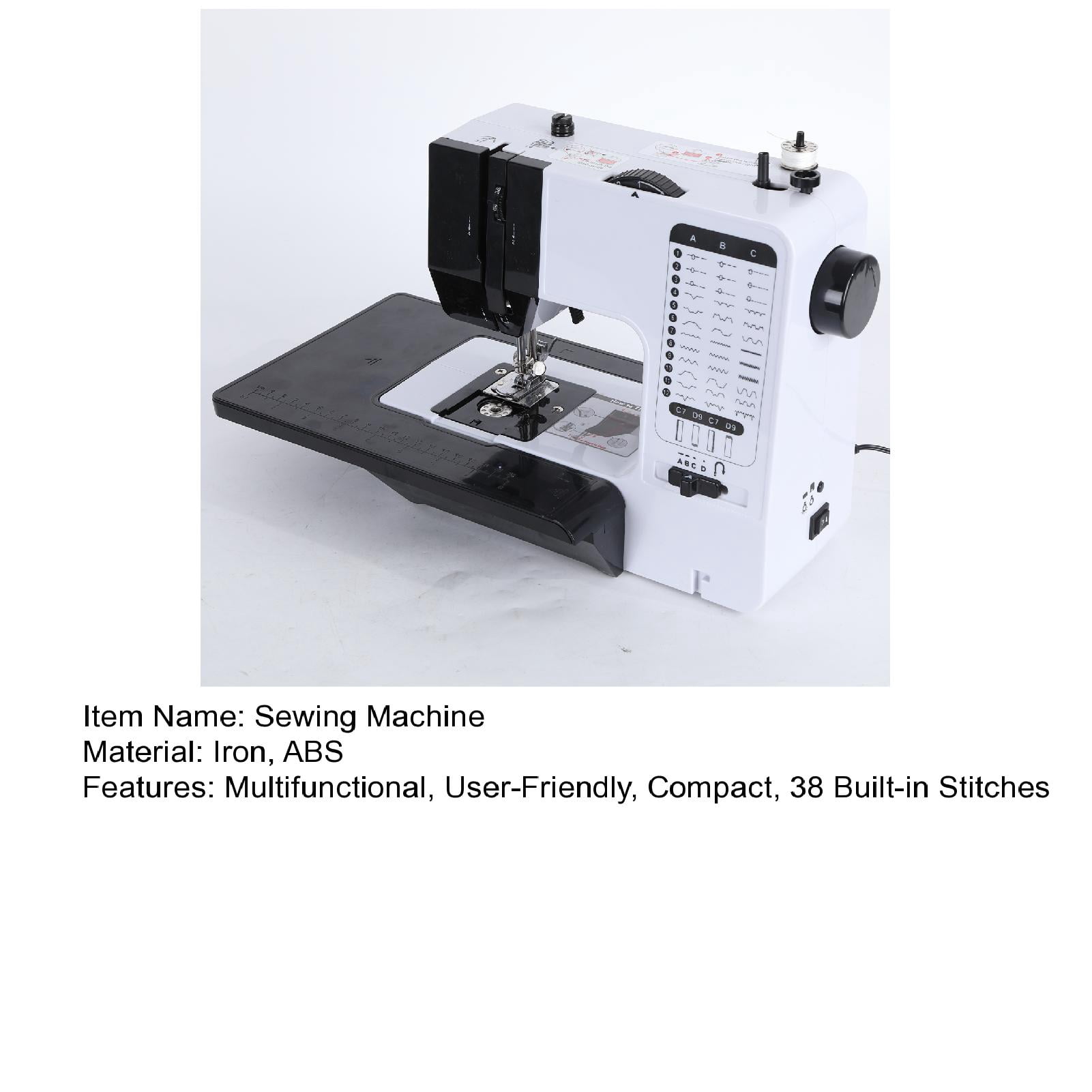 Household Sewing Machine, Small Electric Sewing Machine, 38 Built-in Stitches, Two Speeds, LED Light, Sewing And Quilting Machine for Home Use, Small Spaces