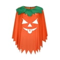 thumbnail image 2 of Pumpkin Cosplay, Pumpkin Costume, Pumpkin Outfit, Halloween Pumpkin Costume for Women - Glow In The Dark Poncho Set With Headband Candy Bag, Halloween Cosplay Clothes-Cloak+Hat+Handbag, A One Size, 2 of 7