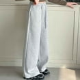 thumbnail image 6 of Tiijoy Little Girls High Rise Wide Leg Sweatpants Baggy Casual Active Pants Trousers, 6 of 6