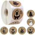 thumbnail image 1 of 500 piezas de pegatinas navideñas para sobres, etiquetas adhesivas navideñas para envolver papel para bolsa de dulces, regalos Adepaton CJWUS-1324, 1 of 4