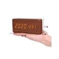 thumbnail image 3 of 1PC Smart Life Wooden Clock Alarm Clocks For Bedroom Table Clock Home Electronics Device Decoration Snooze Morning Bedside Table Clock Voice Control D, 3 of 4