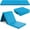 Blue, variant on Folding Gymnastics Mat, Thick Tri-Fold Exercise Tumbling Mat w/Carrying Handles, Hook & Loop Fastener, Gym mats for Home Fitness Yoga Aerobics Workouts Martial Arts