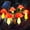 6 red mushrooms, variant on SOTOPOO Mushroom Lights Solar Powered Outdoor Waterproof Multicolor LED Christmas Lights with 8 Modes, 6 Pack, 14 ft