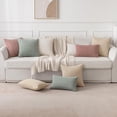 thumbnail image 5 of MIULEE Throw Pillow Covers Soft Corduroy Decorative Set of 2 Boho Striped Pillow Covers Pillowcases Farmhouse Home Decor for Couch Bed Sofa Living Room 20x20 Inch Beige, 5 of 7