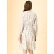 thumbnail image 5 of Vestido A Media Pierna De Leopardo Con Dobladillo Con Volantes Y Manga Larga En La Parte Delantera Con Cuello Redondo Y Cuello Redondo Para Mujer Flores rosa beige M, 5 of 6