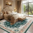 thumbnail image 6 of Homore Antique Floral Faux Wool Area Rug, 6' x 9', Green, 6 of 8
