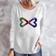 thumbnail image 2 of Camiseta de mujer Camisetas divertidas lindas de manga larga de otoño Camiseta Hearth Love Camiseta de regalo Tops Blusa Regalo para parejas Pompotops gfhjh15718, 2 of 4