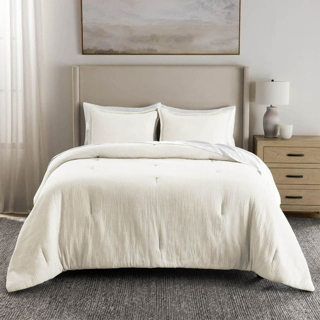 Member's Mark 3-Piece Solid Cotton Gauze Comforter Set, Assorted Sizes and Colors