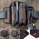 thumbnail image 4 of Elegante funda multiherramienta de cuero, organizador de cinturón para hombres, bolsa EDC 100 % de cuero, almacenamiento compacto para herramientas, linternas y más. Duradera, resistente a rayones,, 4 of 7