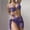 Purple, variant on Jacenvly 2024 Womens Hawaiian 3 Piece Set Soft Cozy Swimsuit Trendy Women'S Print Swimwear Two-Piece Slim Swimsuit Bikini Straped Swimsuits Gold