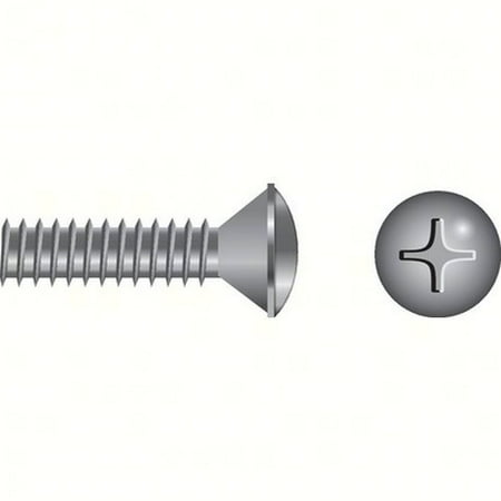 

SeaChoice 00388; 12-24X2 Phillips Head Oval Machine Screw Stainless Steel 50/ Bag