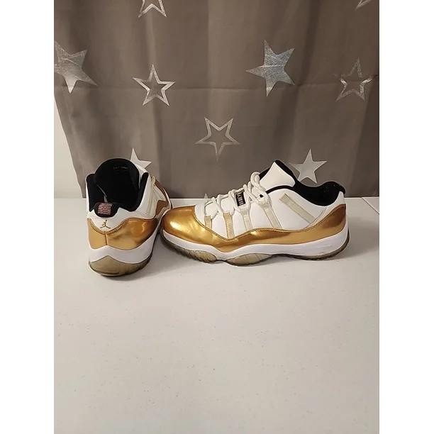 Ni - ke Jordan 11 Low White/Gold “Closing Ceremony” Size 12
