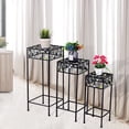 thumbnail image 3 of Gymax 3 Piece Metal Plant Stand Rack Pot Pots Garden Ceramic Beads Decor Flower, 3 of 9