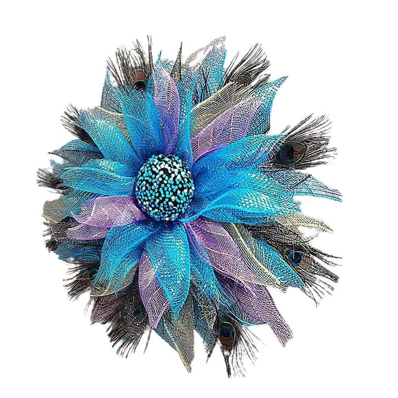 MERRYHAPY 1Pc Blue Simulated Decorative Wreath for Festival Party and Home Door Hanging