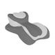 thumbnail image 4 of Almohada de espuma viscoelástica con forma de cuña para el cuello, cojín ergonómico multifuncional gris, 4 of 9
