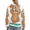 thumbnail image 7 of Salouo Cute Sloth In Yoga Pose Tree Pattern Hoodie Sweatshirts for Women, Autumn Pullover Hoodie Workout Sweat Women's Long Sleeve Preppy Sweatshirts-X-Large, 7 of 7