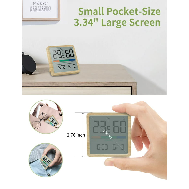 VOCOO Digital Hygrometer Indoor Thermometer for Home, Magnetic
