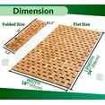 thumbnail image 3 of Alfombra de baño de bambú ZPirates, tamaño grande, 86 x 46 x 1 cm, plegable, madera, 3 of 9
