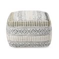 thumbnail image 2 of Imax Pavia Blue Grey Handwoven Pouf 23378, 2 of 2