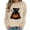 Khaki, variant on Sweatshirts for Women Halloween Printed Long Sleeve Hooded Hoodie
