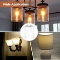 6 Pack Seeded Glass Lamp Shade, Cylinder Bubble Glass Shades