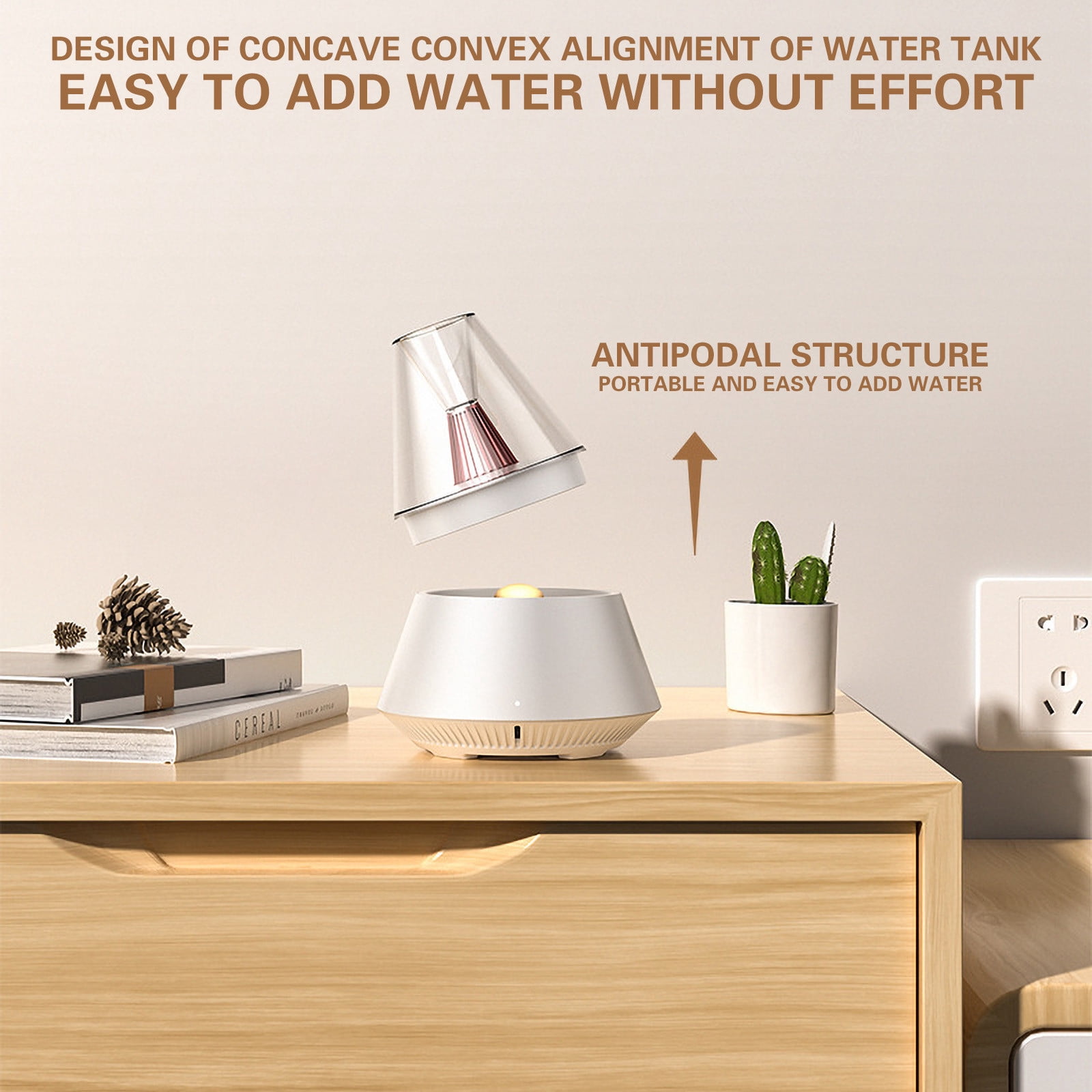 BOBOMOTI Humidifiers for Home Cool Mist Top-Fill Ultra-Quiet Humidistat for Baby Nursery Plants Essential Oil Diffuser Clearance