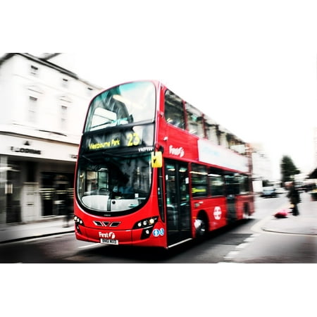 Canvas Print Europe London Capital Bus British Red Cities Stretched Canvas 10 x
