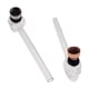 thumbnail image 2 of 2 Pipas de fumar de cristal con cabezal de metal - Pipas de pyrex de 12,5 mm - Pipa de fumar estética y elegante, 2 of 5