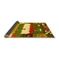 thumbnail image 2 of Ahgly Company Indoor Round Abstract Yellow Contemporary Area Rugs, 7' Round, 2 of 4