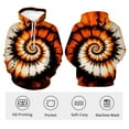 thumbnail image 3 of Rebaike Unisex 3D Tie Dye Spiral Hoodie Rainbow Psychedelic Pullover Sweatshirt, 3 of 7