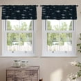 thumbnail image 2 of LALILO Kitchen Curtain Valance Galaxy Spiral And Irregular Rod Pocket Window Curtain 52"x 18" Set of 2, 2 of 5