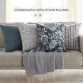 thumbnail image 4 of Noble Linens 2-Pack Cotton Slub Decor Throw Pillows - Distressed Floral Navy, 4 of 4