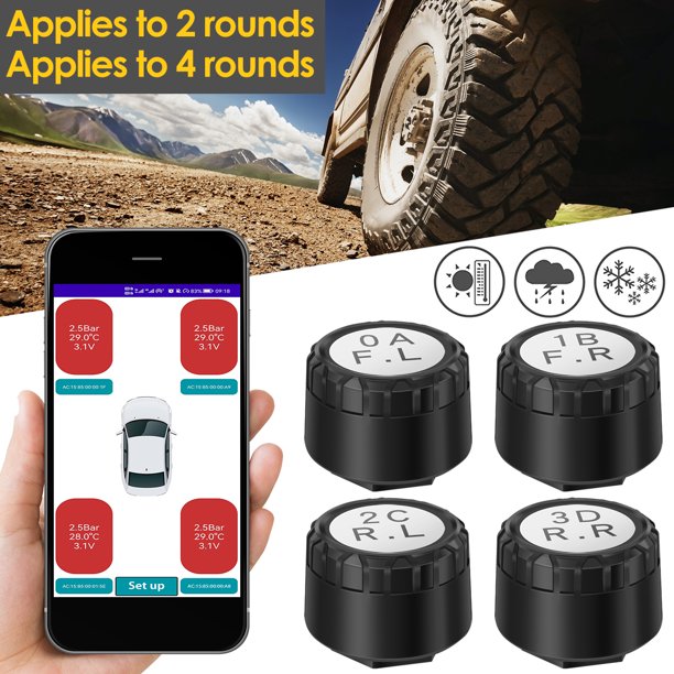 Niyofa Bluetooth Tire Pressure Monitoring System Wireless APP Tire