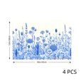 thumbnail image 3 of Joocar Blue Floral Meadow Design Linen Table Mats Set Of 4 For Home Kitchen Table Decor 12x18 inch, 3 of 4
