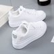 thumbnail image 3 of Zapatos de mujer de primavera y verano, superficie de cuero PU, estilo deportivo transpirable, zapatos casuales, zapatos de tabla, zapatos blancos de estudiante, zapatos bajos, 3 of 6