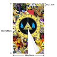 thumbnail image 4 of Cortina de puerta Bill Cipher para entrada, cortina opaca con estampado de patrón, cortina divisoria de ambientes, tapiz para decoración del hogar, 34" de ancho x 56" de largo, 4 of 7