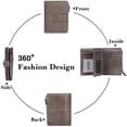 thumbnail image 4 of KAWELL Women's Leather Bifold Wallet RFID Blocking Card Holder with Zipper Pocket Compact and Stylish, 4 of 8