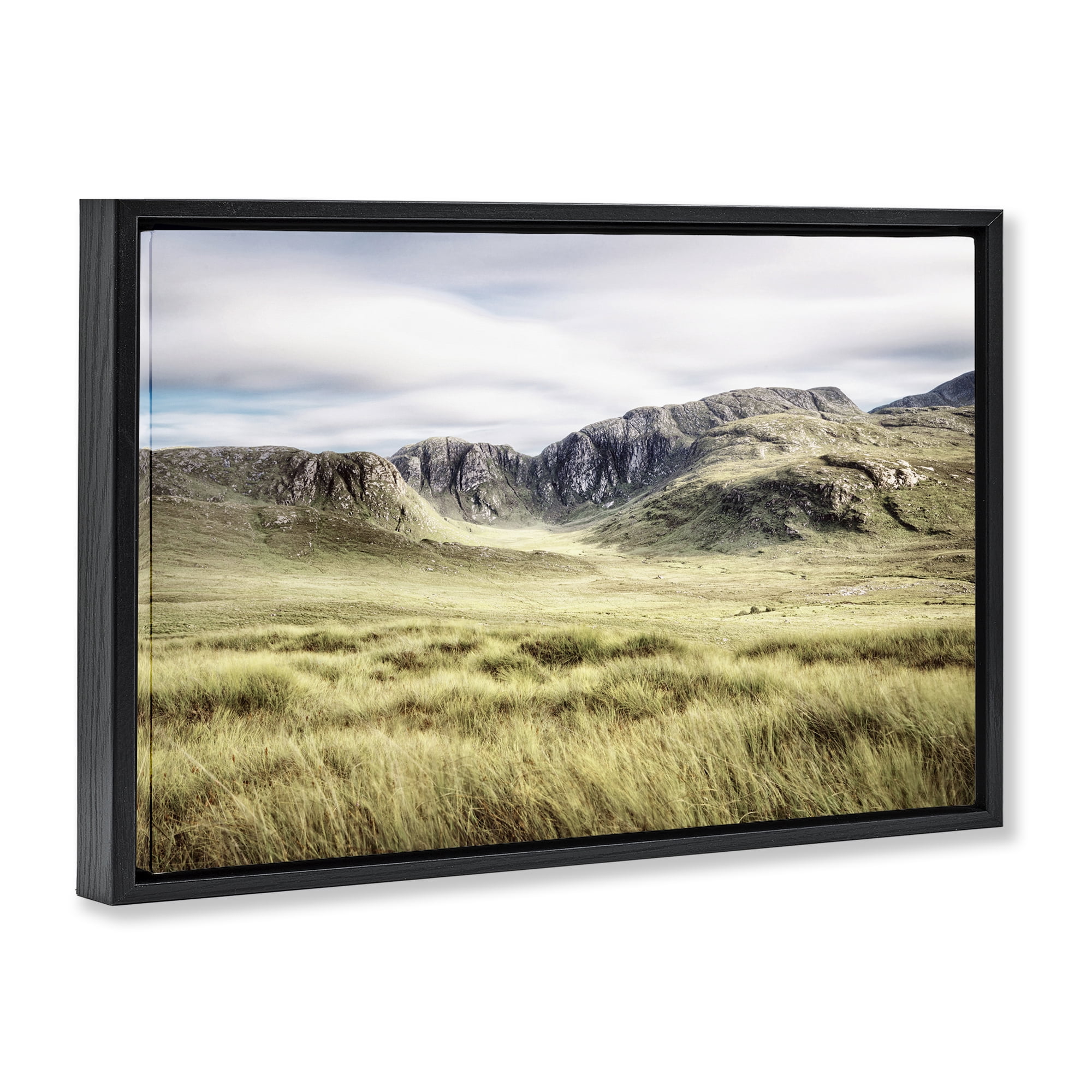 Stupell Industries Irish Countryside Hills Black Framed Floater Canvas Wall Art, design by Andy Amos
